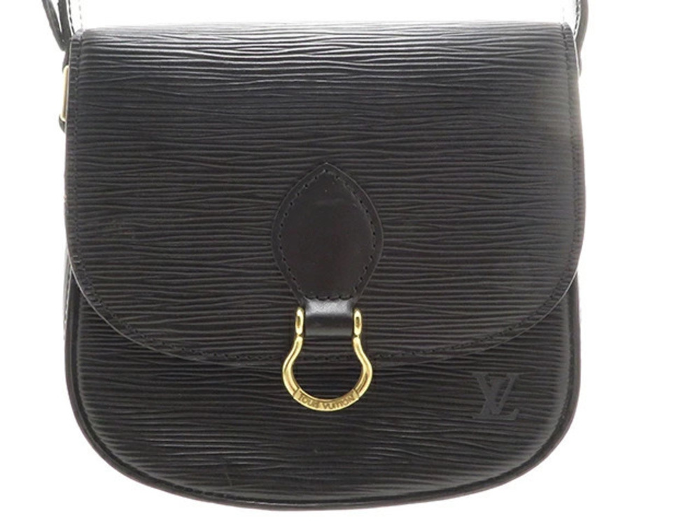 LOUIS VUITTON Shoulder Bag Saint Cloud Epi Noir Black
